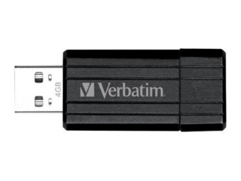 Verbatim USB Flash Drive PinStripe 64GB Black (49065)