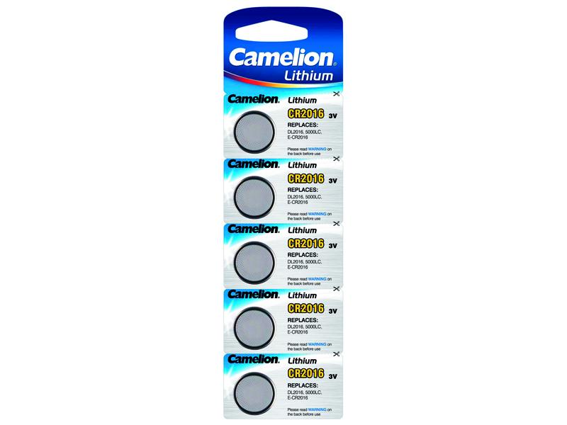Battery Camelion CR2016 Lithium 3V (5 pcs.)