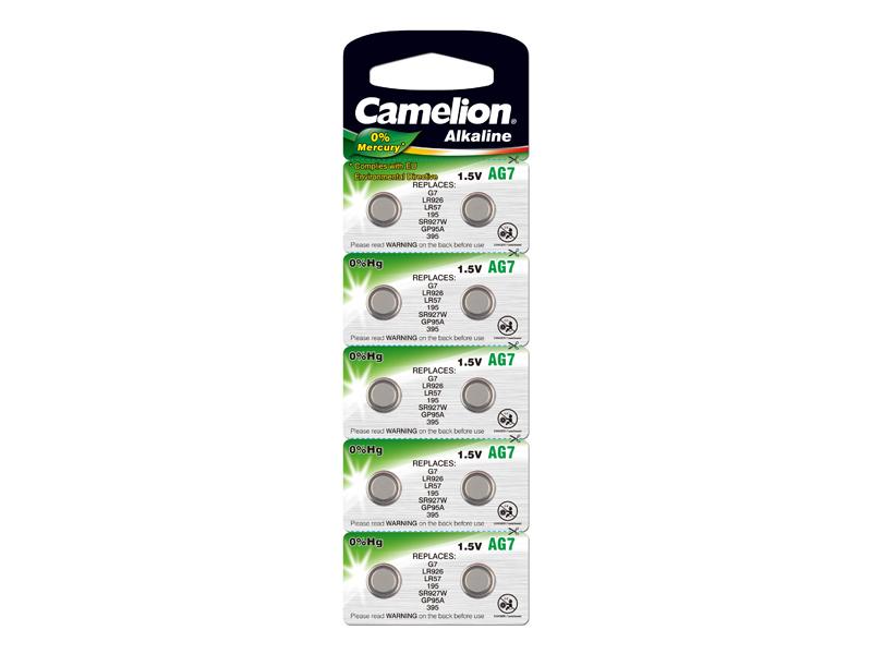 Battery Camelion Alkaline AG7 0% Mercury/Hg (10 pcs.)