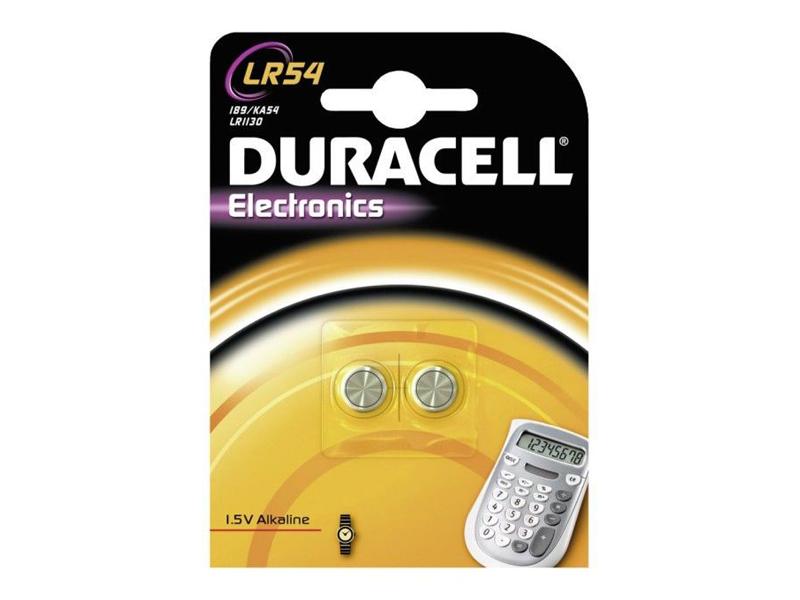 Battery Duracell Button Cell LR54 (AG10) (2 Pcs)
