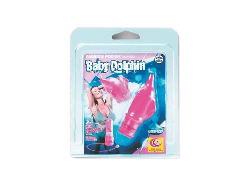 BABY DOLPHIN POCKET MINI VIBE. DELPHIN. MIT BATTERIEN. PINK. 7CM