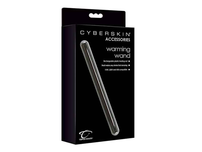 WARMING WAND CYBER ACCESSORIE. WÄRMT JEDEN STROKER. USB. SILBER