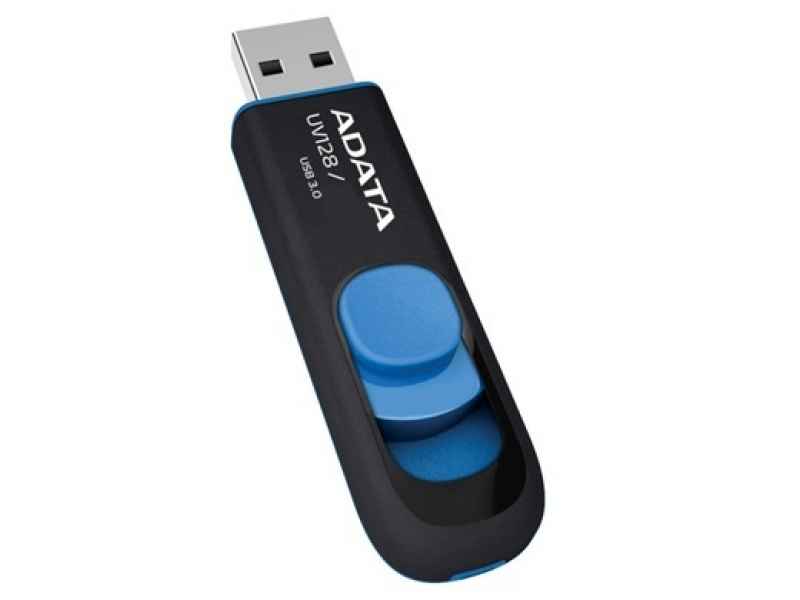 ADATA USB-Stick 32GB DashDrive UV128 (black/blue) retail AUV128-32G-RBE
