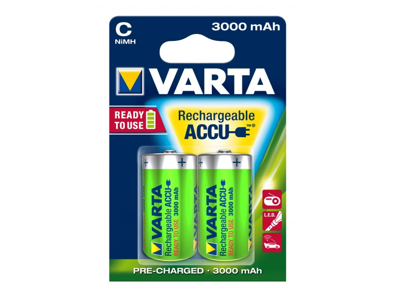 Varta Akku NiMH Baby C HR14. 1.2V/3000mAh Ready2Use (2-Pack) 56714 101 402
