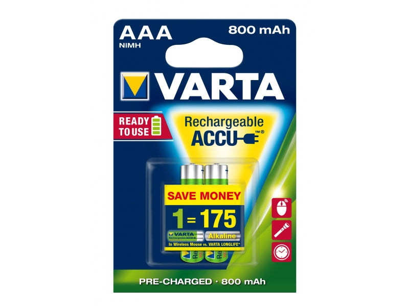 Varta Photo Power Akku Micro (AAA) 800 mAh 1.2 V ((2er Pack) 56703101402