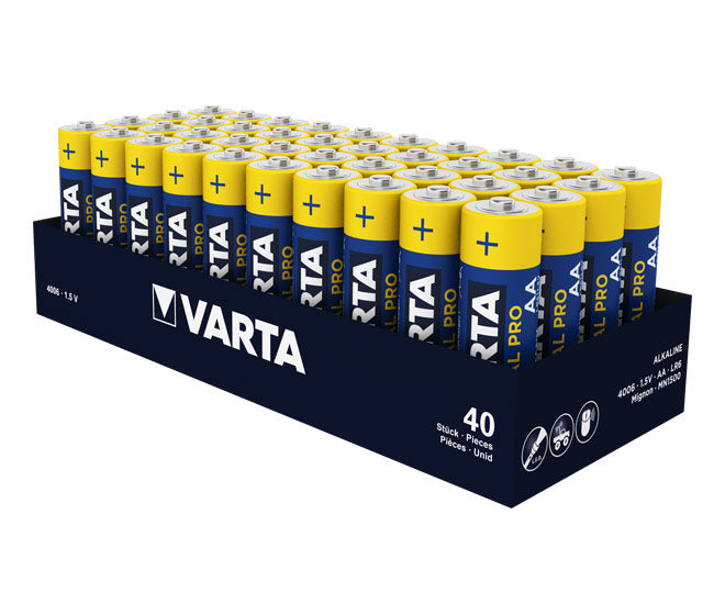 Batterie Varta Alk. Mignon AA Industrial Tray (40-Pack) 04006 211 354-40P