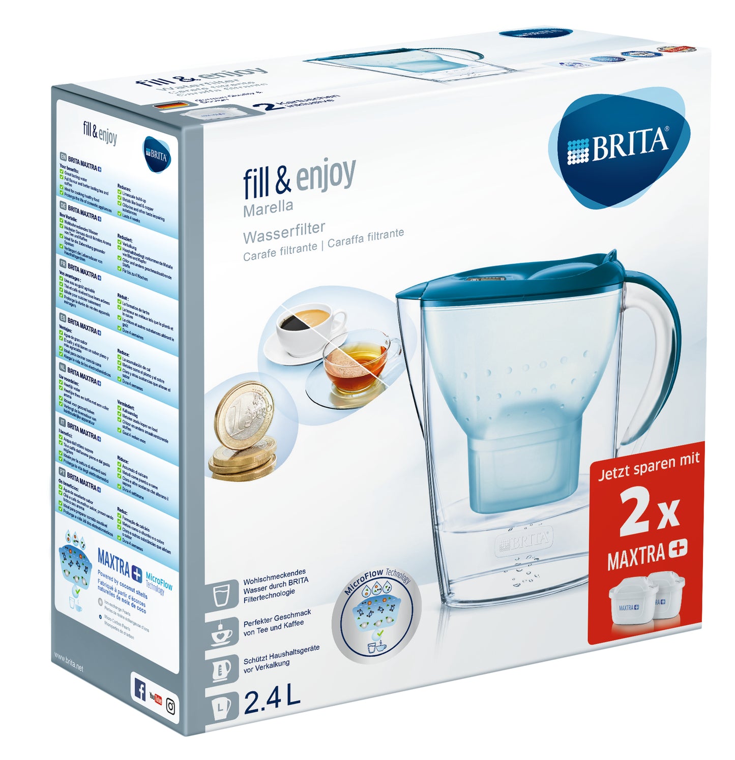 BRITA Marella petrol incl. 2x Maxtra Plus