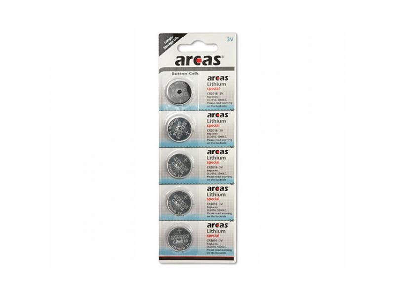 Battery ARCAS Lithium CR2016 (5 Pcs.)