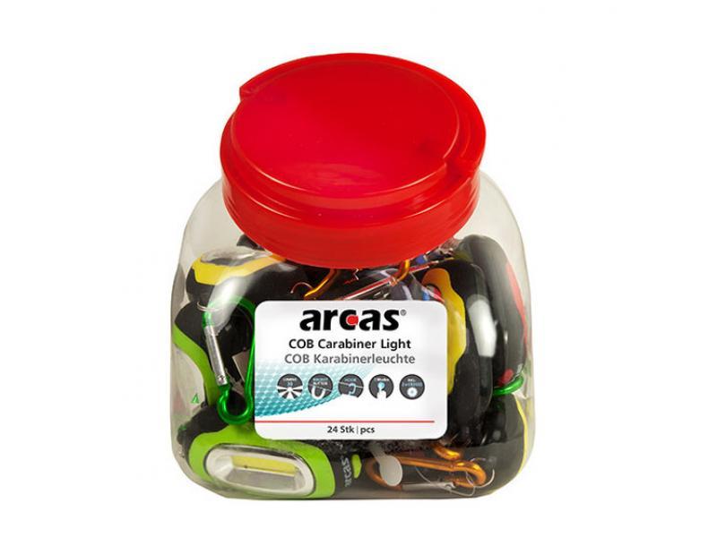 Arcas COB carabiner light 24er Glas