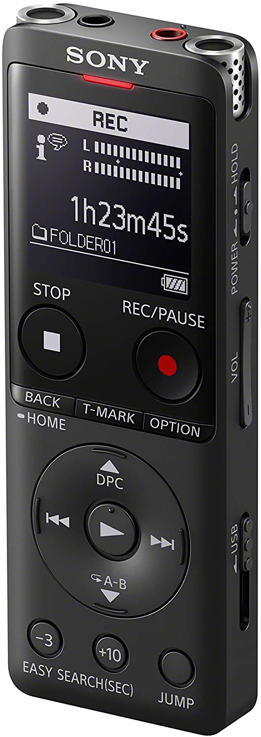 Sony Digital Voice Recorder OLED Display 4GB black- ICDUX570B.CE7