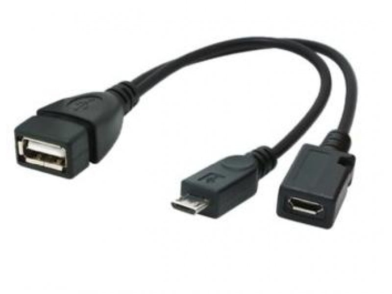 CableXpert A-OTG-AFBM-04 - 0.15 m - micro USB-B - USB-A - Black A-OTG-AFBM-04