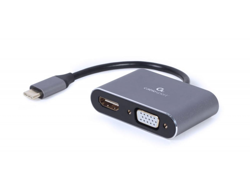 CableXpert USB Typ-C auf HDMI + VGA Display-Adapter - A-USB3C-HDMIVGA-01
