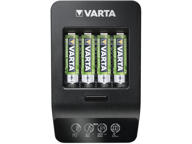 Varta Akku Universal Ladegerät. LCD Smart Charger inkl. Akkus. 4xMignon. AA