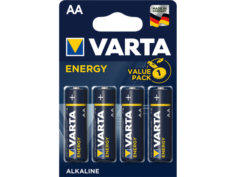 Varta Battery Alkaline. Mignon. AA. LR06. 1.5V - Energy. Blister (4-Pack)