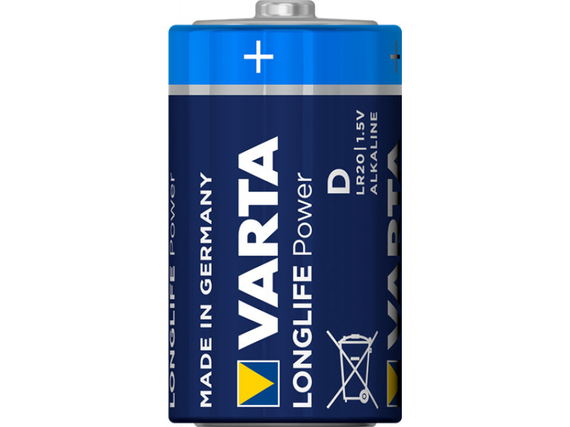 Varta Battery Alkaline. Mono.D. LR20. 1.5V Longlife Power. Blister (4-Pack)