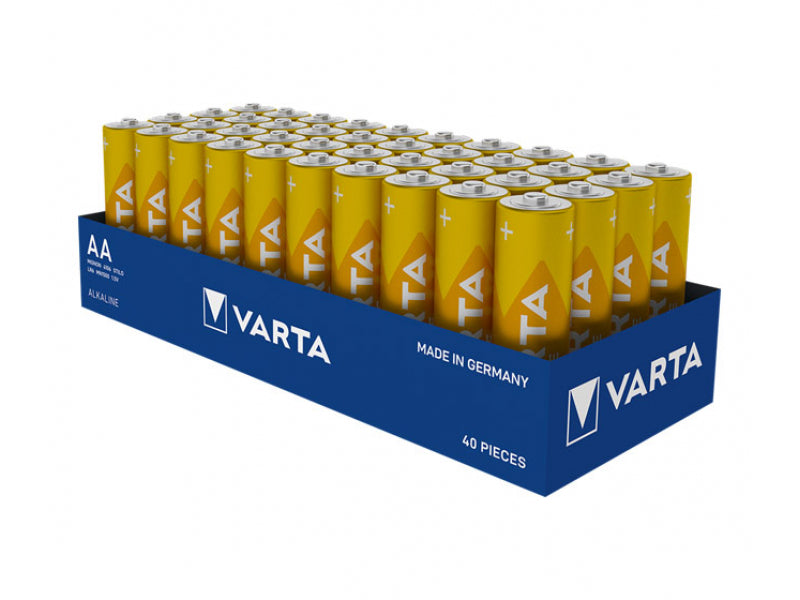 Varta Battery Alkaline. Mignon. AA. LR06. 1.5V - Longlife. Tray (40-Pack)