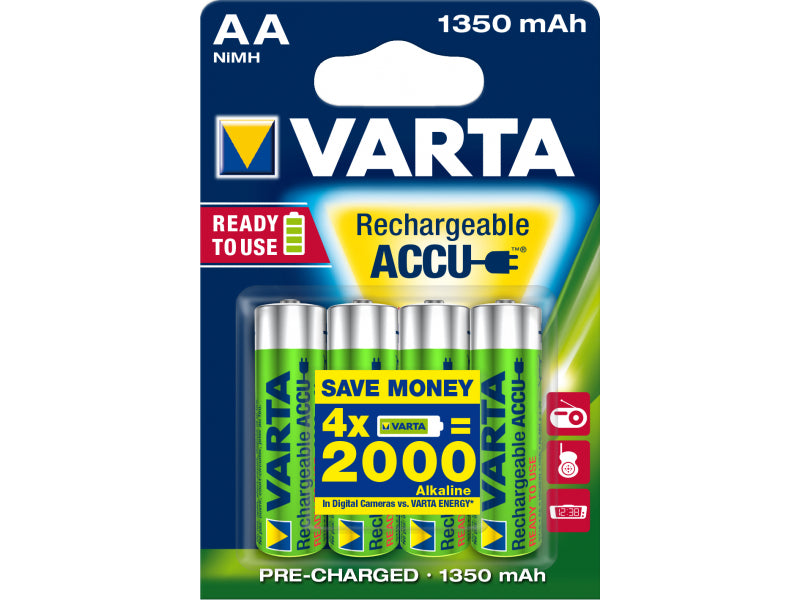 Varta Akku Mignon. AA. HR06. 1.2V/1350mAh - Accu Power (4-Pack)