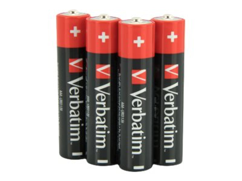 Verbatim Battery Alkaline. Micro. AAA. LR03. 1.5V - Premium (4-Pack)