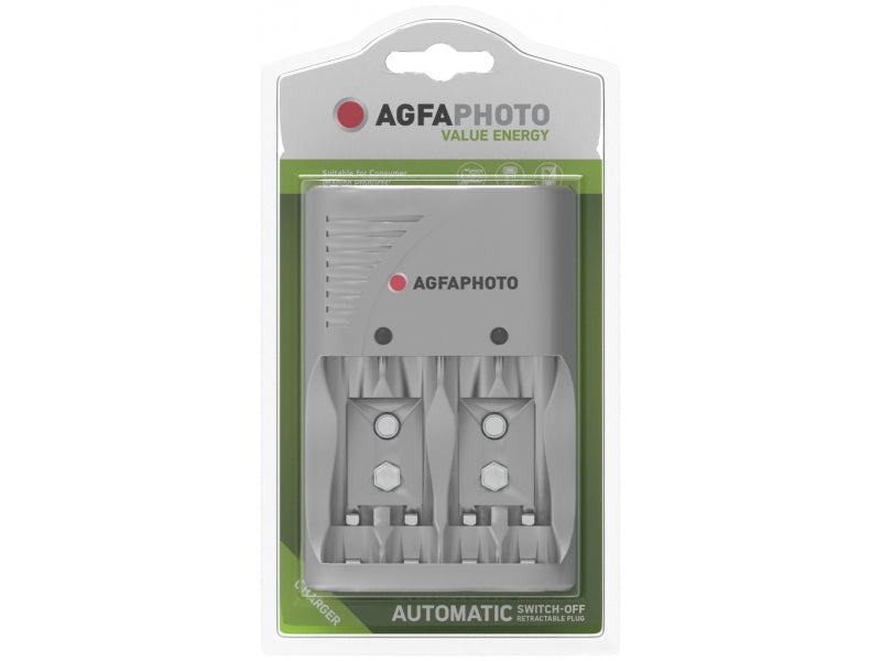 AGFAPHOTO universal battery charger without batteries for AA/AAA/9V