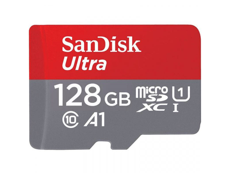 SanDisk Ultra 128GB MicroSDXC 140MB/s+SD Adapter SDSQUAB-128G-GN6