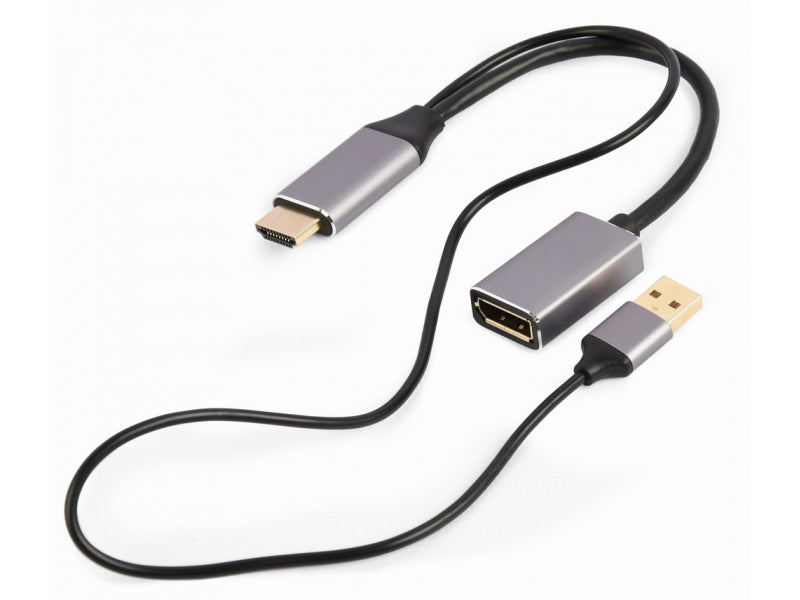 CableXpert Aktiver 4K HDMI zu DisplayPort Adapter. black - A-HDMIM-DPF-02