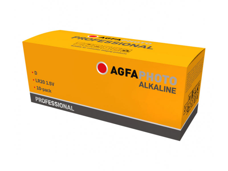 AGFAPHOTO Professional Mono D Battery Alkaline 1.5V (10-Pack)