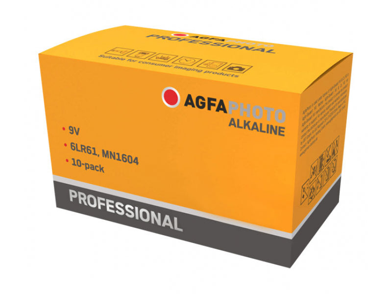 AGFAPHOTO Professional 9V Battery Alkaline (10-Pack)