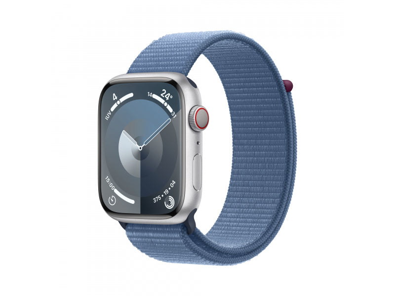 Apple Watch S9 Aluminium 45mm Silber.Sport Loop winterblau. MRMJ3QF/A