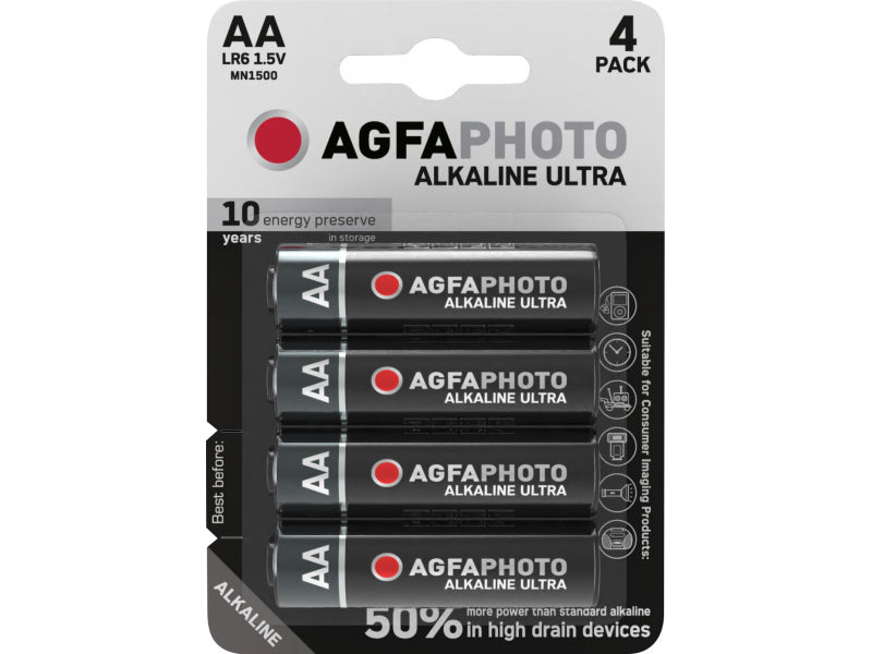 AGFAPHOTO Battery Ultra Alkaline Mignon AA (4-Pack)