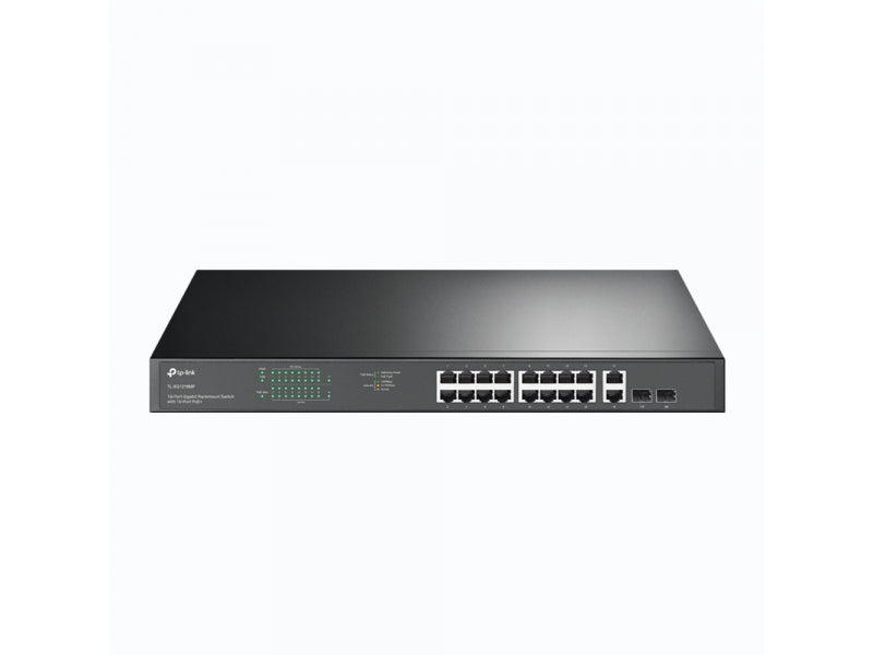 TP-LINK 18-Port Gigabit Rackmount Switch with 16 PoE+ Unmanaged TL-SG1218MP