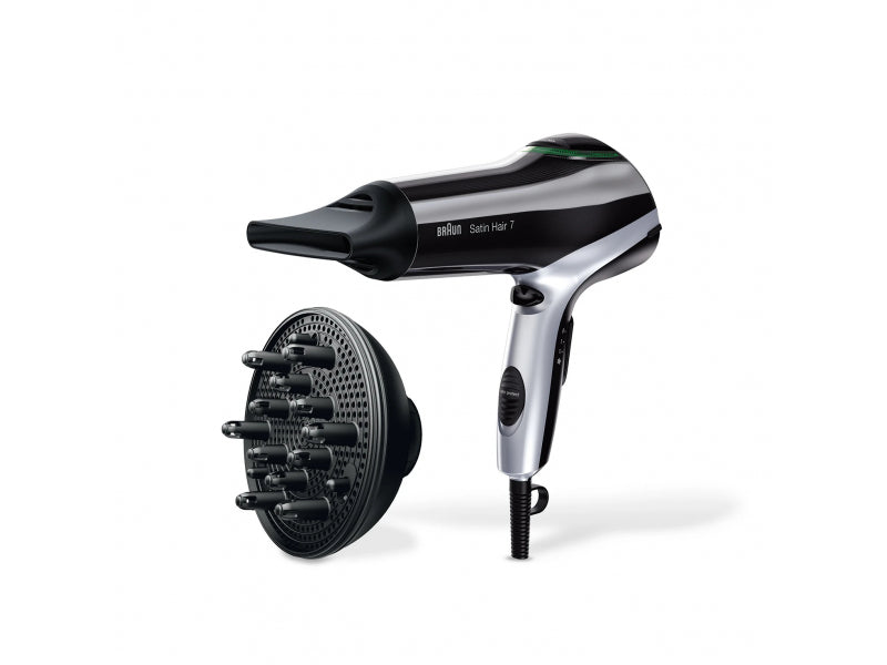 Braun Satin Hair 7 Hairdryer Black/Silver BRHD710E