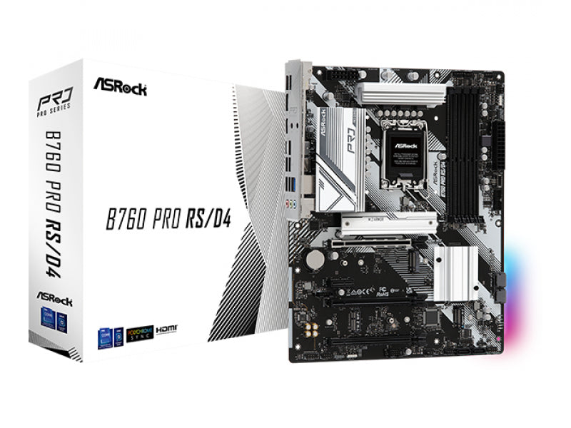 ASRock B760 PRO RS/D4 Intel Motherboard 90-MXBL80-A0UAYZ