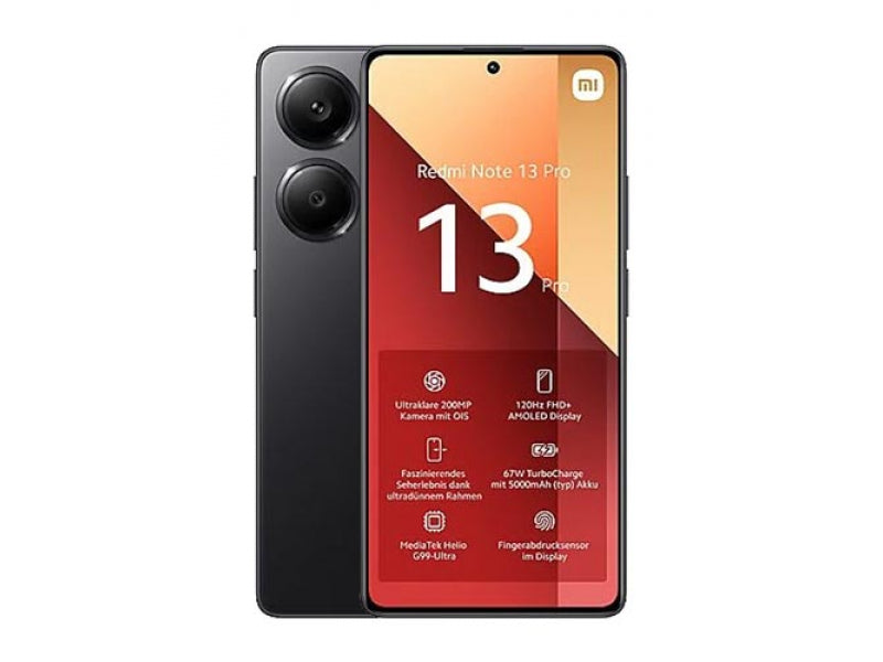 Xiaomi Redmi Note 13 Pro Dual Sim 256GB Midnight Black DE MZB0FWWEU