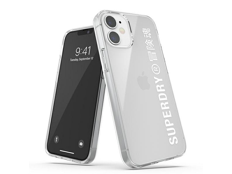 SuperDry Snap iPhone 12 mini Clear Case white