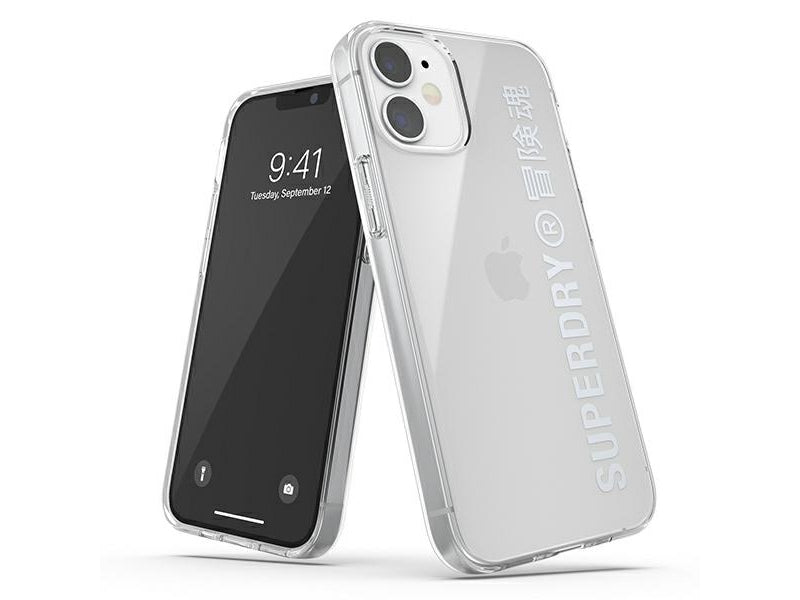 SuperDry Snap iPhone 12 mini Clear Case silver