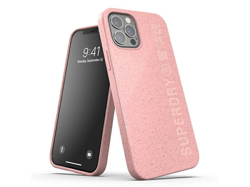 SuperDry Snap iPhone 12/12 Pro Compostable Case pink