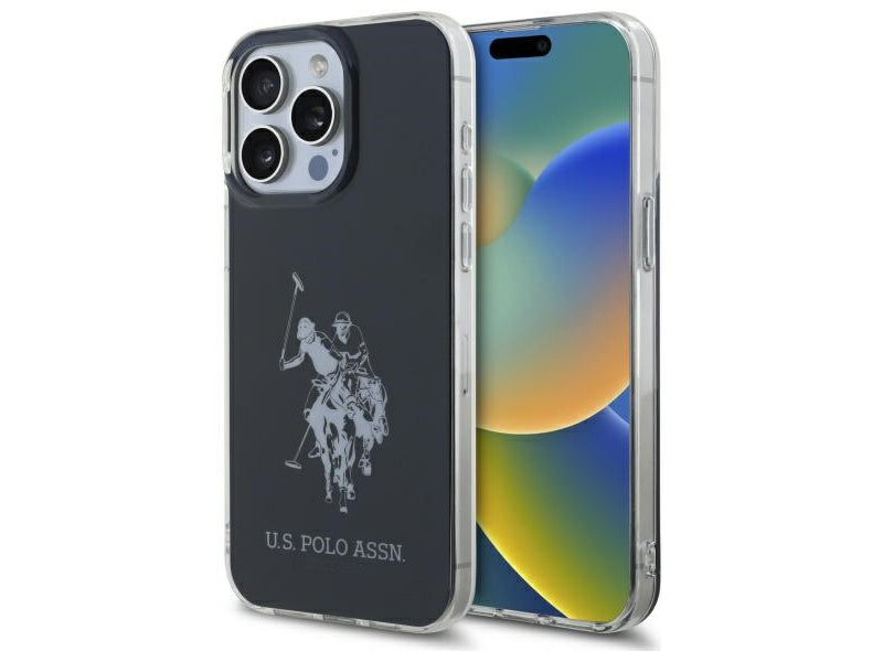 US Polo iPhone 15 Pro Max black Shiny Big Logo