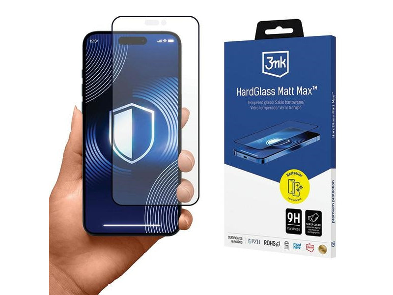 3MK HardGlass Matt Max iPhone 16 Plus