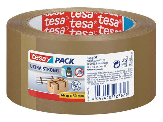 Tesa Klebeband Ultra Strong PVC 50mm/66 Meter (57177 Brown)