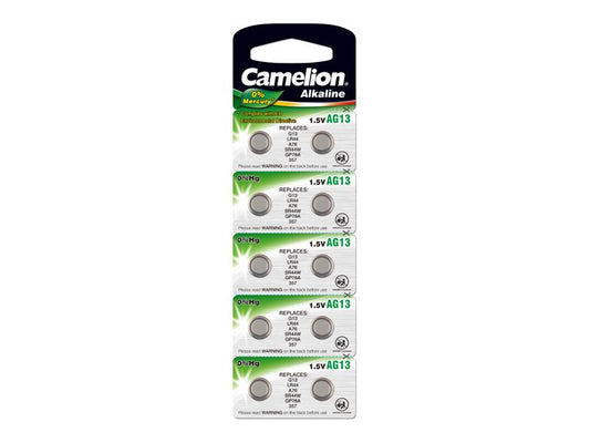 Battery Camelion Alkaline AG13 0% Mercury/Hg (10 pcs.)