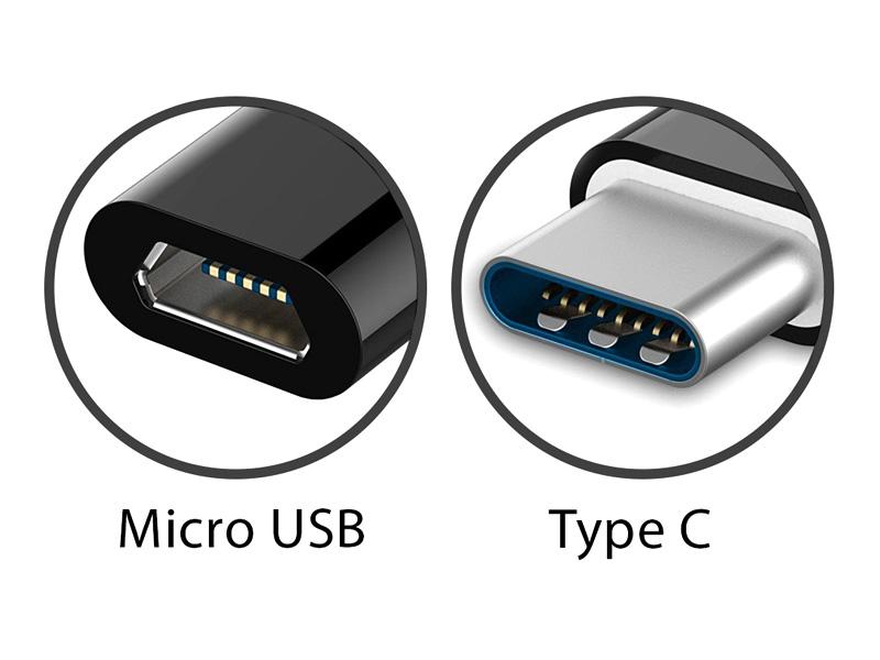 USB Type-C - USB Micro Adapter (Silver)