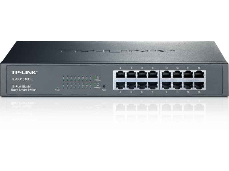 TP-LINK Managed network switch L2 Gigabit Ethernet (10/100/1000) Black network switch TL-SG1016DE