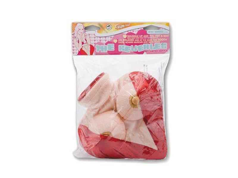 THE REVEALER BOOBIE HOT WATERBOTTLE. HERZ WÄRMFLASCHE. ROT/NAT