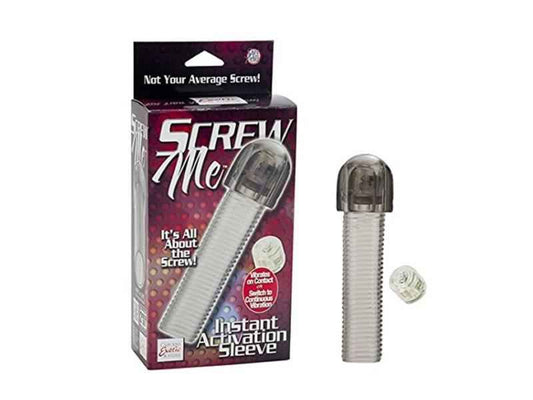 SCREW ME INSTANT ACTIVATION SLEEVE. VIBRO. SMOKE. 17. 3CM X4. 5CM