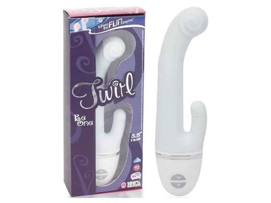 TWIRL TWIN BULLET VIBE. SILIKON. 10 FUNKTIONEN. HELLBLAU. 14CM