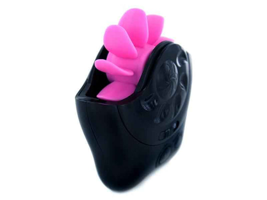 SQWEEL. ROTIERENDER ORAL-STIMULATOR. PINK/SCHWARZ. 11CM