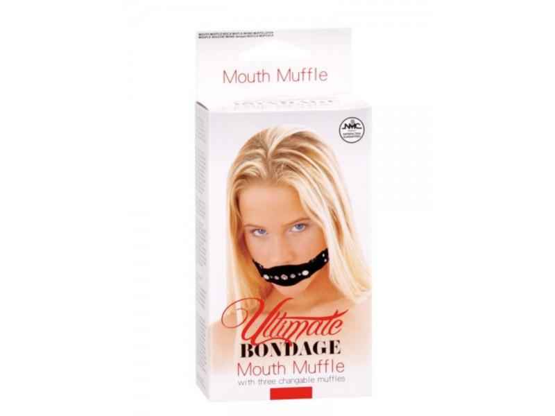 ULTIMATE BONDAGE MOUTH MUFFLEMUNDKNEBEL. VERSTEL. . SCHWARZ