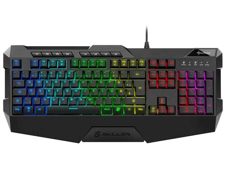 Sharkoon SKILLER SGK4 USB QWERTZ German Black 4044951020454