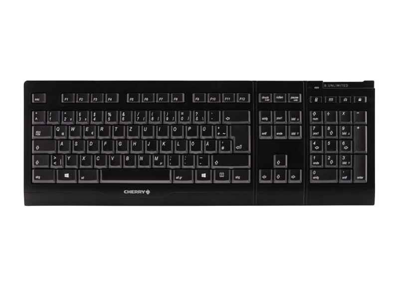 Tas CHERRY B.Unlimited 3.0 Desktop schwarz US Layout + EURO JD-0410EU-2