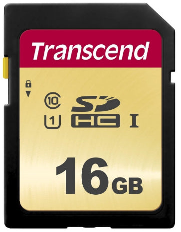 Transcend SD Card 16GB SDHC SDC500S 95/60 MB/s TS16GSDC500S